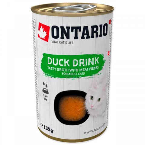 Ontario Cat Drink Duck kaķu dzēriens ar pīli 135 g